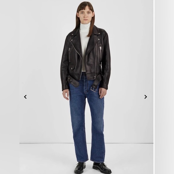 Acne studious merlyn leather jacket - Picture 8 of 9
